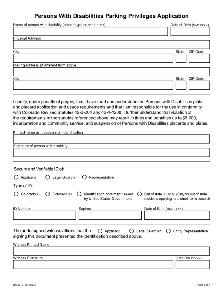 Persons with DisabilitiesDepartment of Revenue 2023-2025